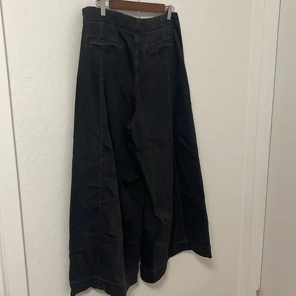 Maeve Black Extra Wide Cropped Pants Stretch Size 31 - Picture 5 of 5